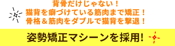 猫背を癖づけている筋肉まで矯正